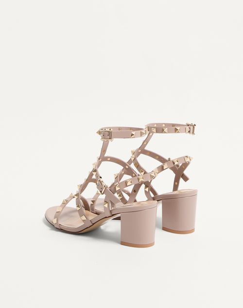 Valentino Garavani - Rockstud Calfskin Ankle Strap Sandal 60 Mm - Poudre - Woman - Sandals